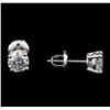 Image 2 : 1.20 ctw Diamond Stud Earrings - 14KT White Gold
