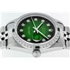 Image 6 : Rolex Mens Stainless Steel 36mm Green Vignette Diamond Datejust Wristwatch