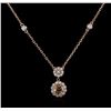 14KT Rose Gold 0.98 ctw Diamond Necklace