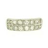 Image 7 : Platinum .65 ctw European & Single Cut Diamond Double Band Ring