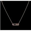 Image 2 : 0.41 ctw Ruby and Diamond Necklace - 14KT Rose Gold