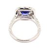 Image 3 : 1.62 ctw Sapphire and Diamond Ring - 14KT White Gold