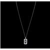 Image 2 : 14KT White Gold 1.05 ctw Diamond Pendant With Chain