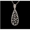 Image 1 : 14KT White Gold 1.72 ctw Diamond Pendant With Chain