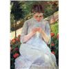 Image 1 : Mary Cassatt - Young Woman Sewing In The Garden