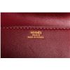 Image 6 : Hermes Red Box Leather Medor 23 Clutch Bag