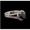 Image 1 : 3.58 ctw Black Diamond Ring - 14KT White Gold