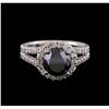 Image 2 : 3.58 ctw Black Diamond Ring - 14KT White Gold