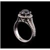 Image 4 : 3.58 ctw Black Diamond Ring - 14KT White Gold