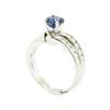 Image 4 : 1.59 ctw Round Brilliant Blue Sapphire And Diamond Ring - 14KT White Gold