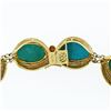 Image 7 : 18k Yellow Gold GIA Certified Large Cabochon Greenish Blue Turquoise Statement N