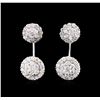 1.66 ctw Diamond Earrings - 14KT White Gold