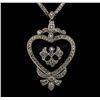 Image 2 : 0.64 ctw Diamond Necklace - 14KT White Gold