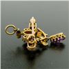 Image 7 : Victorian 15kt Yellow Gold Old Cut Amethyst and Seed Pearl Brooch or Pendant