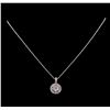 Image 2 : 14KT White Gold 1.07 ctw Diamond Pendant With Chain