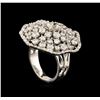Image 4 : 14KT White Gold 3.86 ctw Diamond Ring