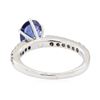 Image 3 : 1.25 ctw Sapphire and Diamond Ring - 14KT White Gold