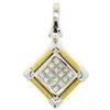 Image 4 : 18kt White and Yellow Gold 1.12 ctw Invisible Set Princess Cut Diamond Pendant
