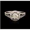 Image 2 : 14KT White Gold 1.125 ctw Diamond Ring
