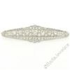 Image 4 : Art Deco Platinum 6.00 ctw Old European and Mine Cut Diamond Filigree Brooch