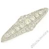 Image 6 : Art Deco Platinum 6.00 ctw Old European and Mine Cut Diamond Filigree Brooch