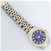 Image 6 : Rolex Ladies 2 Tone Yellow Gold Blue Vignette VS Diamond Datejust Wristwatch