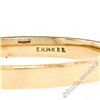 Image 4 : Vintage 14kt Rose Gold Etched Open Bangle Baby Bracelet