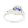 Image 3 : 1.90 ctw Oval Brilliant Blue Sapphire And Diamond Ring - 14KT White Gold