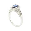 Image 4 : 1.90 ctw Oval Brilliant Blue Sapphire And Diamond Ring - 14KT White Gold