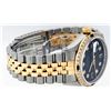 Image 4 : Rolex Mens 2 Tone 14K Black Diamond & Sapphire 36MM Datejust Wristwatch