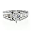Image 1 : New 14kt White Gold 2.33 ctw GIA Certified Pear Cut Diamond Solitaire Engagement