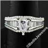 Image 2 : New 14kt White Gold 2.33 ctw GIA Certified Pear Cut Diamond Solitaire Engagement
