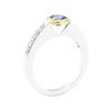 Image 4 : 0.95 ctw Sapphire and Diamond Ring - 18KT White and Yellow Gold