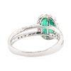 Image 3 : 1.21 ctw Emerald and Diamond Ring - 18KT White Gold