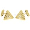 Image 1 : French 18k Yellow Gold Marina B 1.20 ctw FANCY Yellow Trillion Diamond Cuff Link