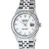 Image 2 : Rolex Mens Stainless Steel MOP Diamond Lugs 36MM Datejust Wristwatch