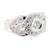 Image 1 : 0.74 ctw Diamond Ring - 14KT White Gold