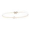 Image 2 : 0.10 ctw Diamond Bow-Motif Bracelet - 14KT Rose Gold