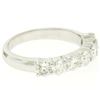 Image 4 : NEW 14K White Gold 1.25 ctw Prong Large Round Brilliant Diamond Wedding Band Rin