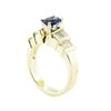 Image 4 : 1.36 ctw Oval Brilliant Blue Sapphire And Diamond Ring - 14KT Yellow Gold