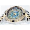 Image 4 : Rolex Ladies 2 Tone 14K Blue MOP Diamond & Sapphire Datejust Wriswatch