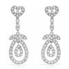 Image 1 : 18k White Gold 0.78CTW Diamond Earrings, (SI3-I1/H-I)