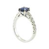 Image 4 : 2.02 ctw Round Brilliant Blue Sapphire And Diamond Ring - 14KT White Gold