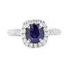 Image 2 : 2.58 ctw Sapphire And Diamond Ring - 14KT White Gold