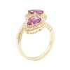 Image 4 : 3.36 ctw Pink Sapphire and Diamond Ring - 14KT Yellow Gold