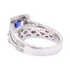 Image 3 : 2.97 ctw Blue Sapphire And Diamond Ring - 14KT White Gold