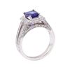 Image 4 : 2.97 ctw Blue Sapphire And Diamond Ring - 14KT White Gold