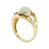 Image 4 : 2.14 ctw Opal and Diamond Ring - 14KT Yellow Gold