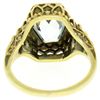 Image 4 : Antique Art Deco 14kt Yellow Gold Aquamarine Solitaire Ring