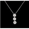 0.80 ctw Diamond Pendant - 14KT White Gold